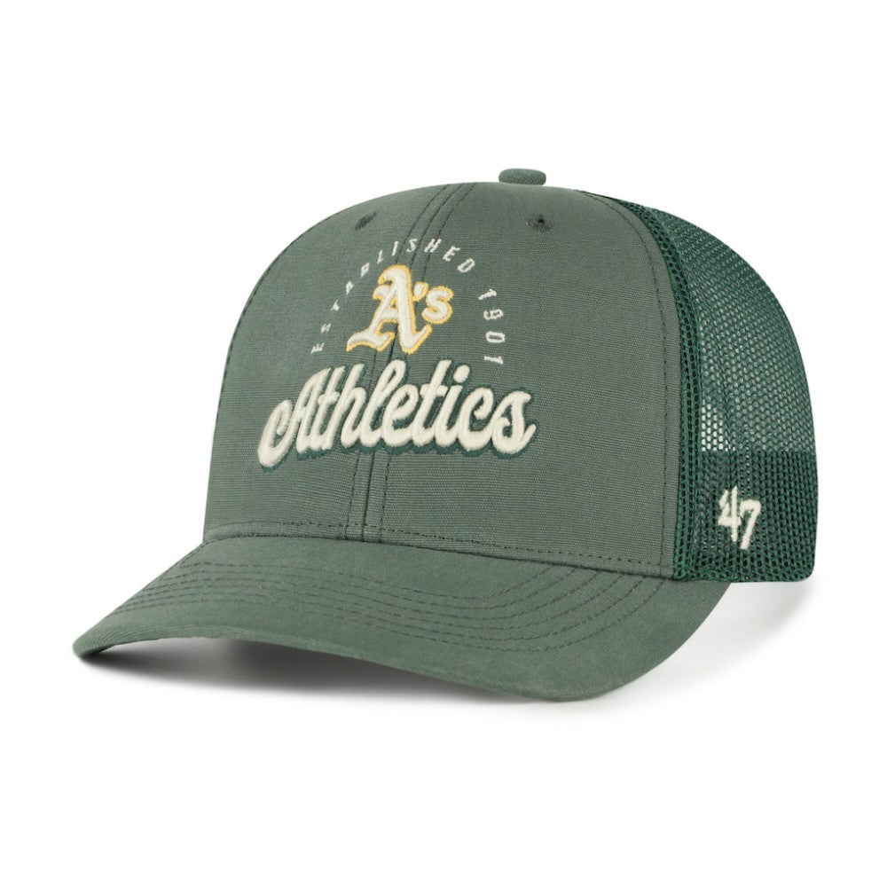 Athletics '47 Pitstop Trucker Adjustable Hat - Green - 47 brand Lifestyle
