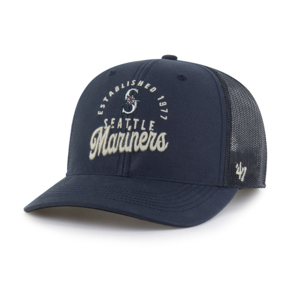 Seattle Mariners '47 Pitstop Trucker Adjustable Hat - Navy - 47 brand Discount