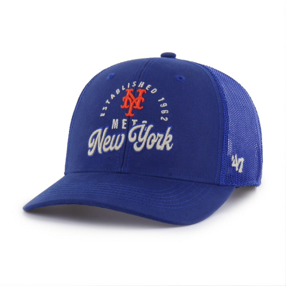 New York Mets '47 Pitstop Trucker Adjustable Hat - Royal - 47 brand on Sale