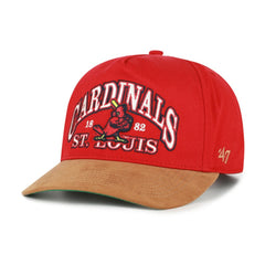 St. Louis Cardinals '47 Cooperstown Break Wood Suede Hitch Adjustable Hat - Red/Brown - 47 brand Discount