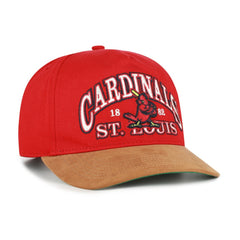 St. Louis Cardinals '47 Cooperstown Break Wood Suede Hitch Adjustable Hat - Red/Brown - 47 brand Discount