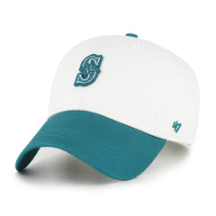 Seattle Mariners '47 Contemporary Tonal Clean Up Adjustable Hat - White/Teal - 47 brand Online