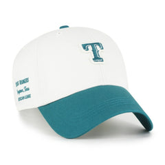 Texas Rangers '47 Contemporary Tonal Clean Up Adjustable Hat - White/Teal - 47 brand Discount