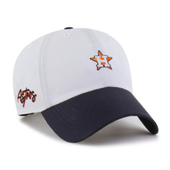 Houston Astros '47 Vista Mini Clean Up brrr° Adjustable Hat - White/Navy - 47 brand Lifestyle