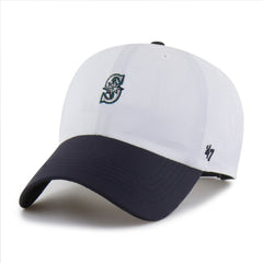 Seattle Mariners '47 Vista Mini Clean Up brrr° Adjustable Hat - White/Navy - 47 brand Sale