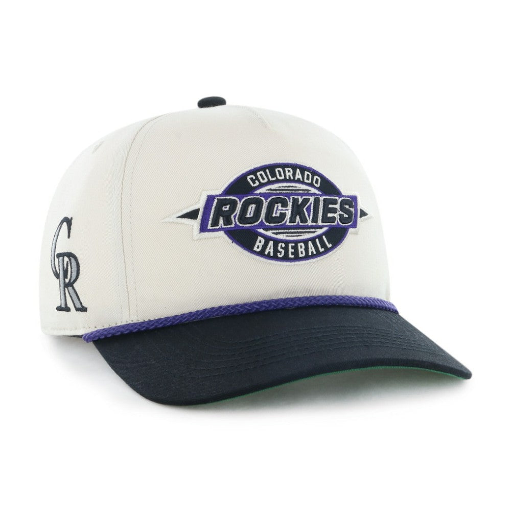 Colorado Rockies '47 Youth Frame Out Hitch Adjustable Hat - Natural/Black - 47 brand Lifestyle