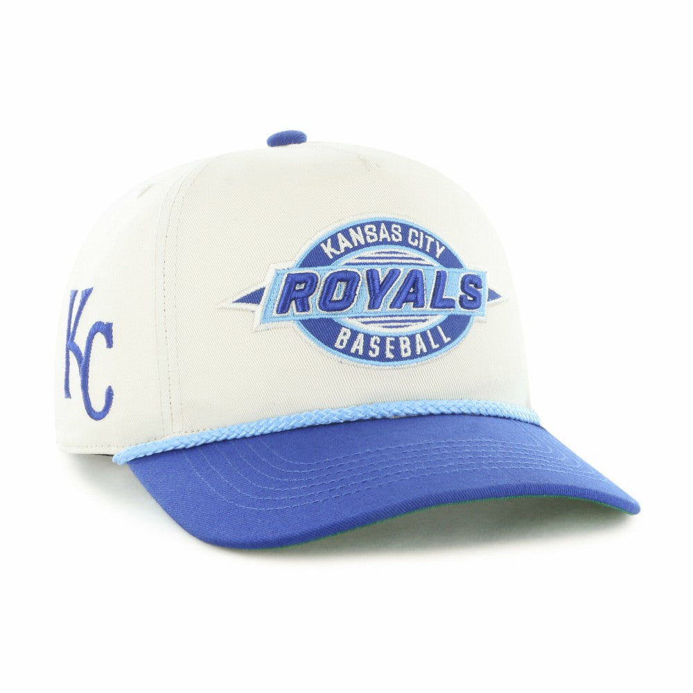 Kansas City Royals '47 Youth Frame Out Hitch Adjustable Hat - Natural/Royal - 47 brand Sale