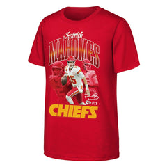 Patrick Mahomes Kansas City Chiefs Outerstuff Youth Triple Pic T-Shirt Red
