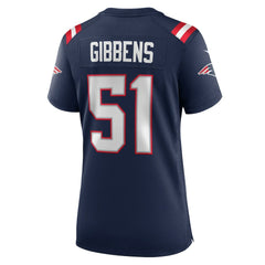 Nike Jack Gibbens New England Patriots Women's Team Game Jersey Navy