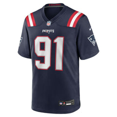 Nike Elijah Ponder New England Patriots Team Game Jersey Navy