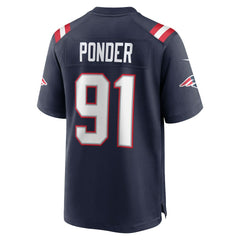 Nike Elijah Ponder New England Patriots Team Game Jersey Navy