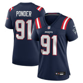 Nike Elijah Ponder New England Patriots Women's Team Game Jersey Navy