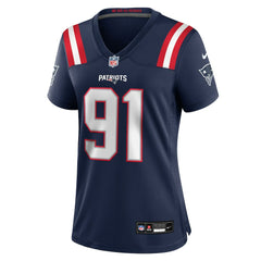 Nike Elijah Ponder New England Patriots Women's Team Game Jersey Navy