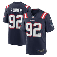 Nike Joshua Farmer New England Patriots Team Game Jersey Navy