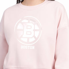 Boston Bruins Starter Women's Boxy Cropped Sweatshirt - Pink - NHL 203459791