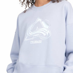 Colorado Avalanche Starter Women's Boxy Cropped Sweatshirt - Blue - NHL 203459796