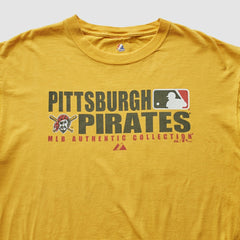 Pittsburgh Pirates Majestic 2008 T-Shirt - Yellow - Vintage - Fanatics Online