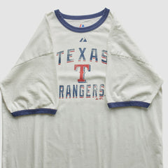 Texas Rangers Majestic 2010 T-Shirt - White - 2XVintage - Fanatics Online