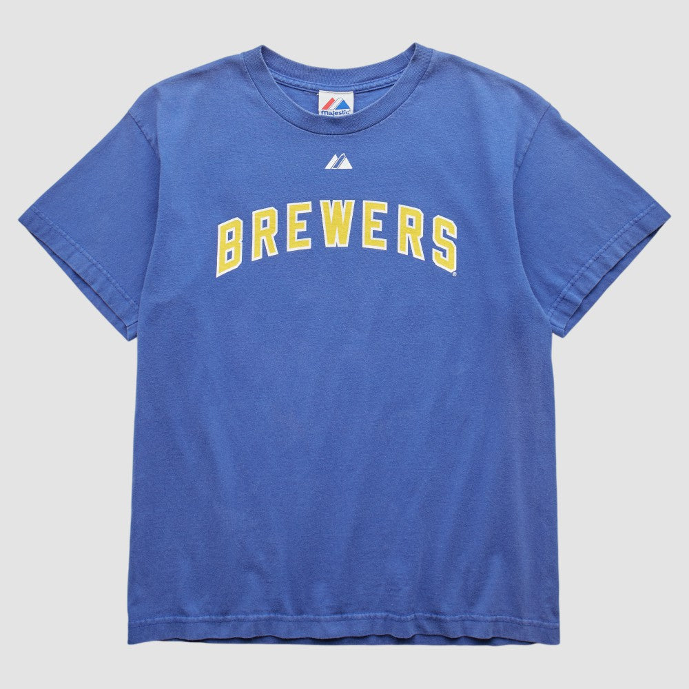 Milwaukee Brewers Majestic 2000s T-Shirt - Blue - XVintage - Fanatics Online