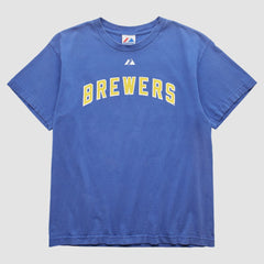 Milwaukee Brewers Majestic 2000s T-Shirt - Blue - XVintage - Fanatics Online