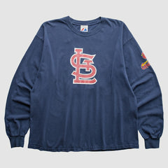 St. Louis Cardinals Majestic 2000s T-Shirt - Navy - XVintage - Fanatics Discount