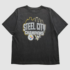 Fanatics Pittsburgh Steelers Reebok 2009 T-Shirt Black Vintage