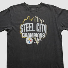 Fanatics Pittsburgh Steelers Reebok 2009 T-Shirt Black Vintage