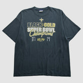 Fanatics New Orleans Saints Reebok 2010 T-Shirt Black Vintage
