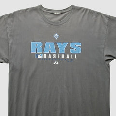 Tampa Bay Rays Majestic 2000s T-Shirt - Gray - XVintage - Fanatics Discount