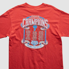 Philadelphia Phillies Majestic 2009 T-Shirt - Red - Vintage - Fanatics on Sale