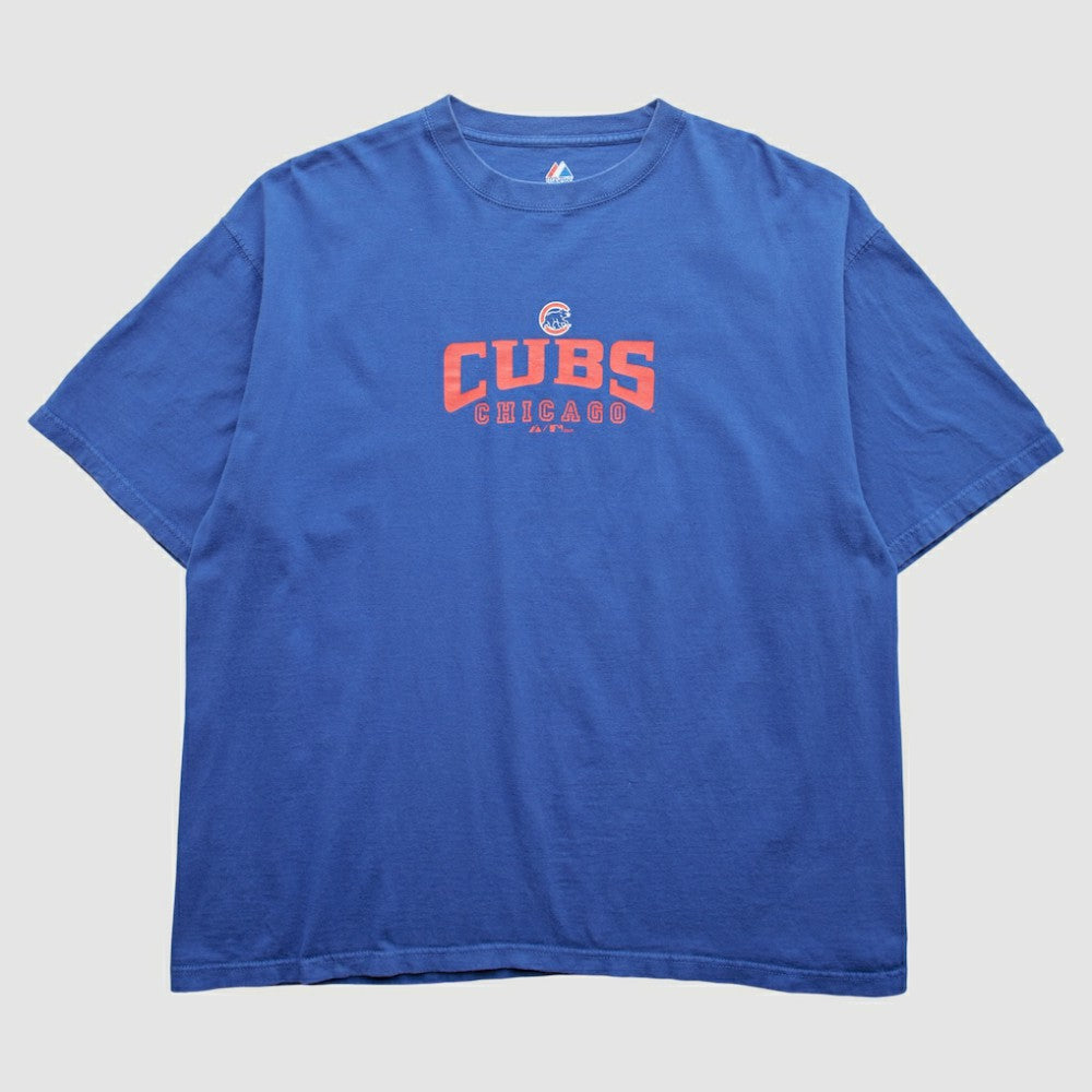 Chicago Cubs Majestic 2009 T-Shirt - Blue - 2XVintage - Fanatics Lifestyle