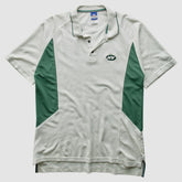 Fanatics New York Jets Reebok 2000s Polo 3 Buttons T-Shirt White Vintage