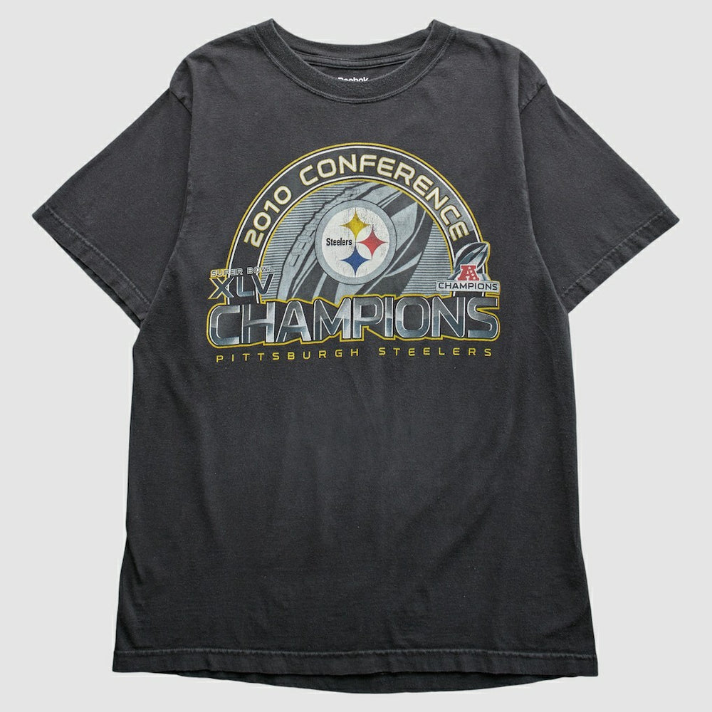 Fanatics Pittsburgh Steelers Reebok 2010 T-Shirt Black Vintage