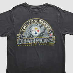 Fanatics Pittsburgh Steelers Reebok 2010 T-Shirt Black Vintage
