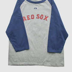 Boston Red Sox Majestic 2000s T-Shirt - Gray - Vintage - Fanatics Lifestyle