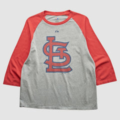 St. Louis Cardinals Majestic 2010 T-Shirt - Heather Gray - Vintage - Fanatics Discount