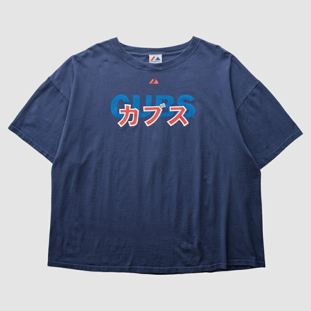 Chicago Cubs Majestic 2000s T-Shirt - Navy - 2XVintage - Fanatics Lifestyle