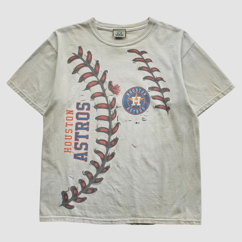 Houston Astros Liquid Blue 2000s T-Shirt - Beige - Vintage - Fanatics on Sale