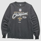 Fanatics New Orleans Saints Reebok 2010 T-Shirt Black Vintage