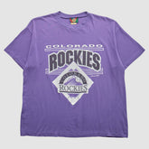 Colorado Rockies Jostens 1991 T-Shirt - Purple - XVintage - Fanatics Discount