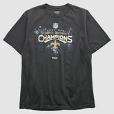 Fanatics New Orleans Saints Reebok 2009 T-Shirt Black Vintage