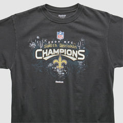 Fanatics New Orleans Saints Reebok 2009 T-Shirt Black Vintage