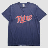 Minnesota Twins Majestic 2000s T-Shirt - Navy - XVintage - Fanatics Discount