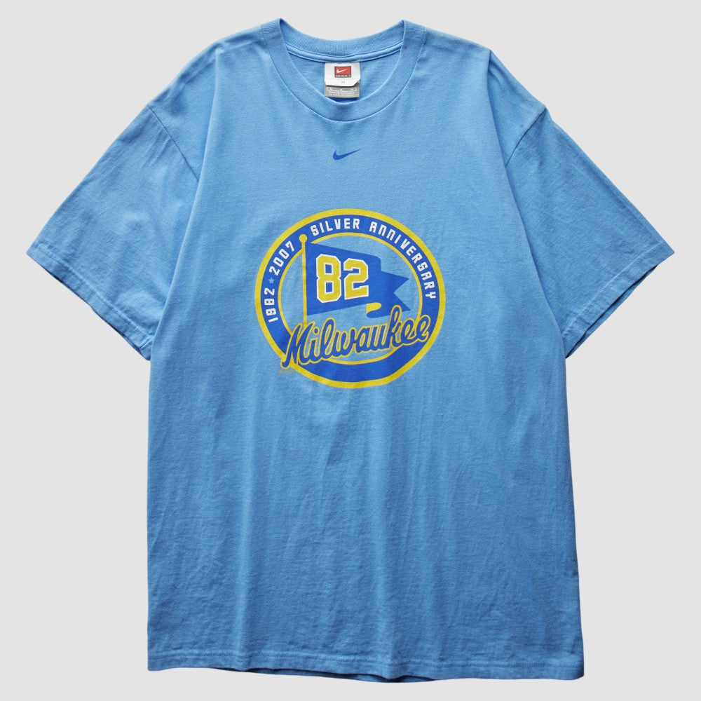 Milwaukee Brewers Nike 2007 T-Shirt - Light Blue - Vintage - Nike on Sale