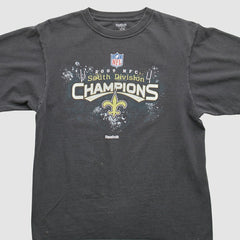 Fanatics New Orleans Saints Reebok 2009 T-Shirt Black Vintage