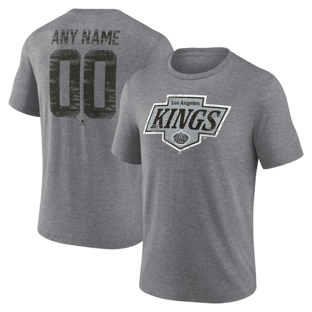 Los Angeles Kings Heritage Custom Tri-Blend T-Shirt - Gray - NHL 203467420