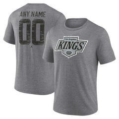 Los Angeles Kings Heritage Custom Tri-Blend T-Shirt - Gray - NHL 203467420