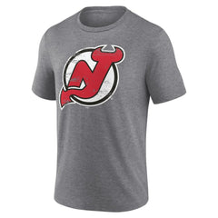 New Jersey Devils Heritage Custom Tri-Blend T-Shirt - Gray - NHL 203467428