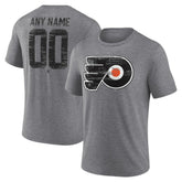 Philadelphia Flyers Heritage Custom Tri-Blend T-Shirt - Gray - NHL 203467436