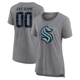 Seattle Kraken Women's Heritage Custom Tri-Blend T-Shirt - Gray - NHL 203467443